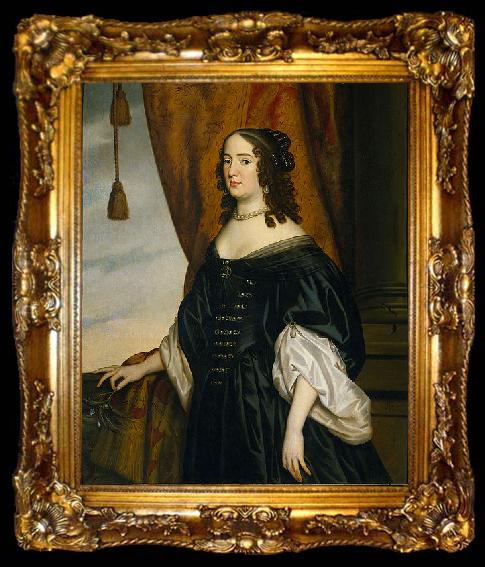 framed  Gerard van Honthorst Amalia van Solms (1602-75)., ta009-2